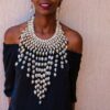 African beaded shell necklace