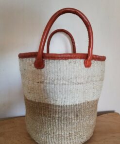 African sisal basket handmade fabric