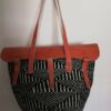 Woven sisal shoulder bag handmade fabric