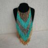 African Fringe Necklace handmade fabric