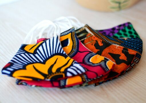 Masques lavable fait en tissus africain