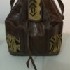 Sac bourse de femme cuir et bogolan