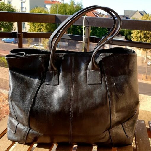 Grand sac en cuir ajustable en 2 tailles