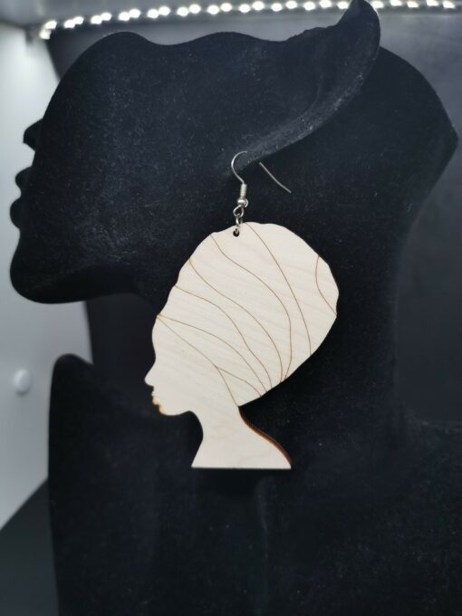 Boucles d'oreilles en bois fait main