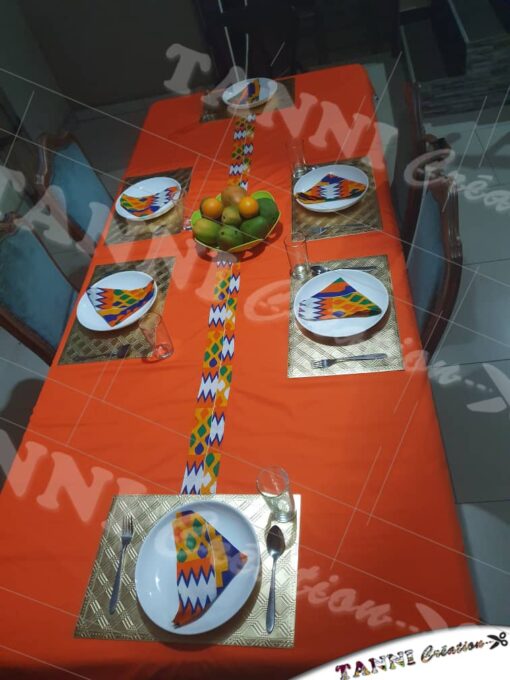 Nappe de table de 6 plus 6, serviettes de table fait avec du wax