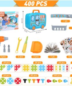 Mosaique Enfant Puzzle 3D Construction Enfant Jeu Montessori Kit Mosaique  251 Pcs pour Enfant Fille Garcon 3 4 5 Ans Jeu éducatif