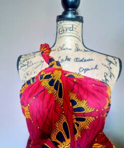 robe convertible wax courte motif africain parapluie_1