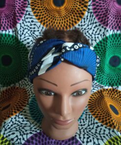 headband wax tissu wax plume de paon boucl'ebene by aime ti_face