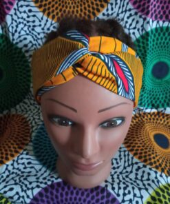 headband en wax tissu wax grotto jaune boucl'ebene by aime ti_3