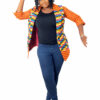 Kente African print jacket for ladies by Mieko Michi (Banke) -Front View